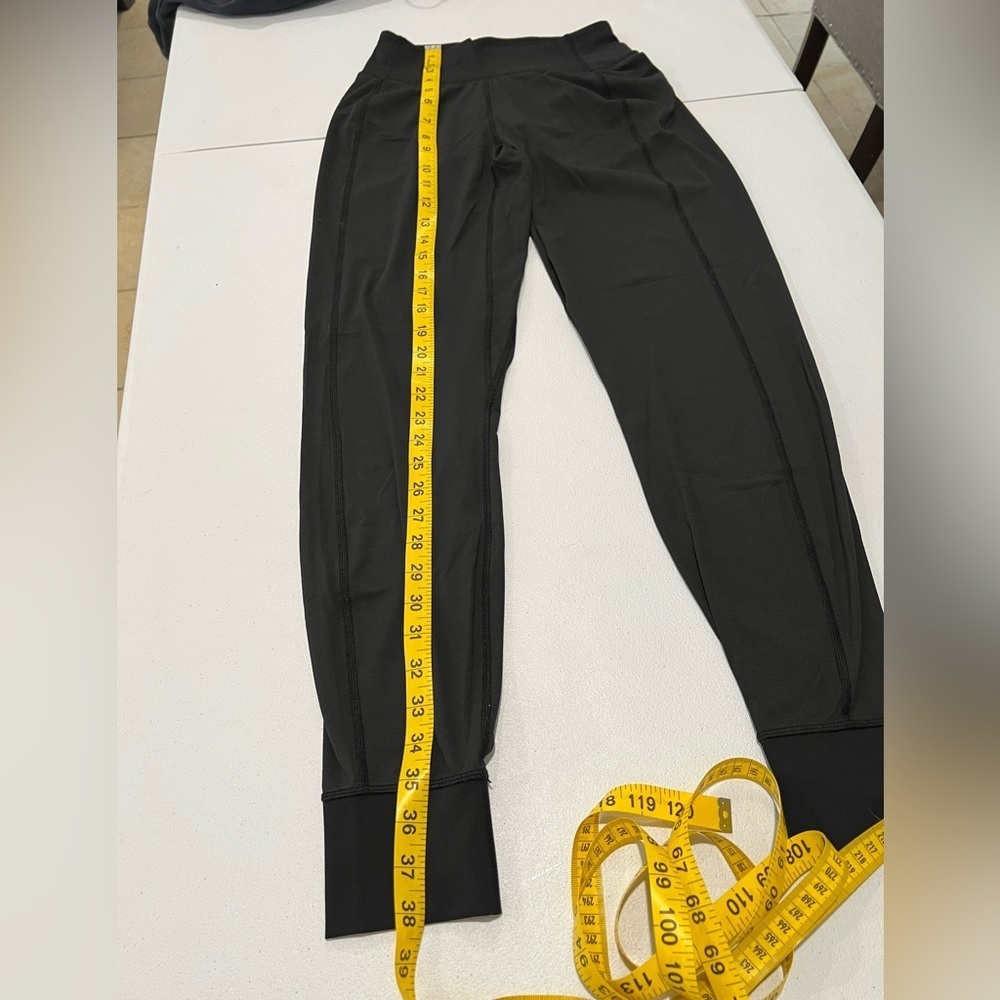 lululemon women's black joggers, breathable micromesh fabric, 4 - Picture 7 of 11